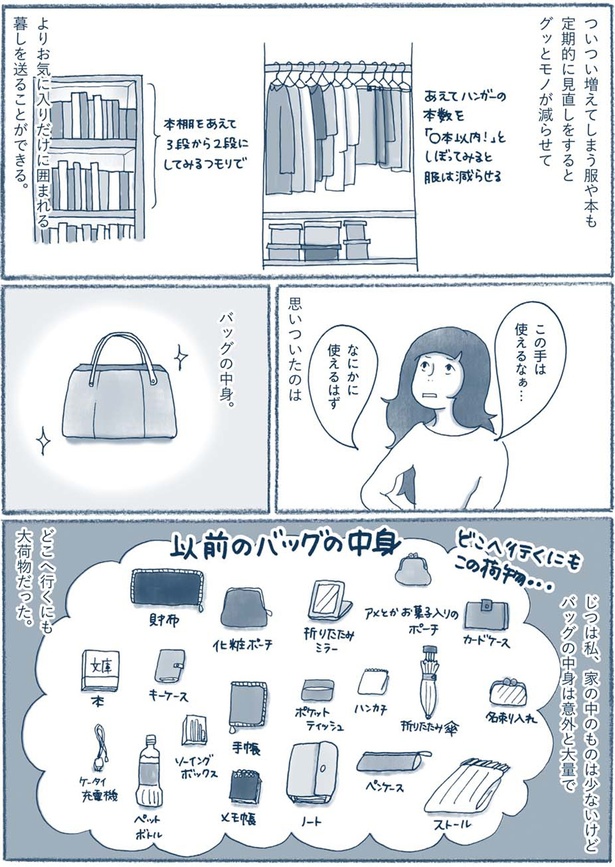 以前のバッグの中身 （C）ゆるりまい／KADOKAWA