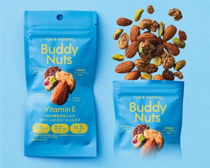 売上前年比348パーセント成長!?ナチュラルおやつブランド「BuddyNuts」のパッケージがリニューアル！