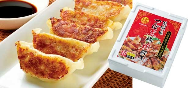 茨城県のブランド豚を使用した「つくば美豚肉餃子」