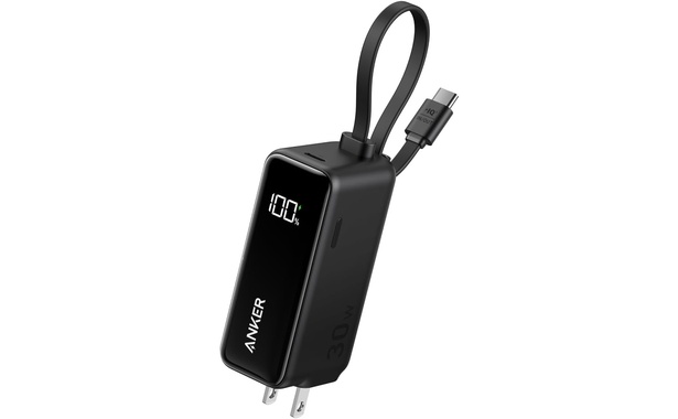 Anker Power Bank (30W, Fusion, Built-In USB-C ケーブル) (5000mAh 22.5W出力モバイルバッテリー搭載 30W出力USB充電器)