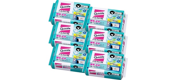 クイックル トイレクイックル つめかえ用 大容量 ミント 20枚入 × 6個