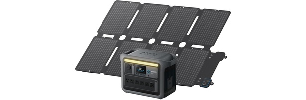 Anker Solix C1000 Portable Power Station with Anker Solix PS100 Compact Portable Solar Panel(ポータブル電源と100W折りたたみ式ソーラーパネルセット)