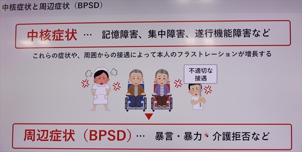 【写真】認知症の中核症状と周辺症状(BPSD)の両面で検証している