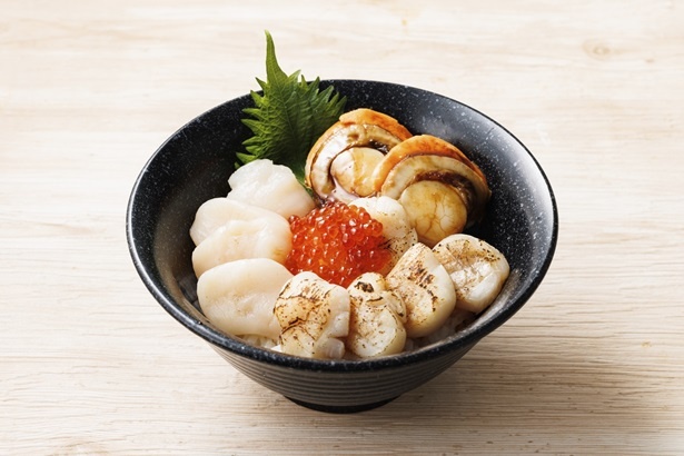 北海道産ホタテ食べ比べ3種丼
