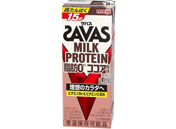 SAVAS(ザバス) MILK PROTEIN 脂肪0 ココア風味 200ml×24本