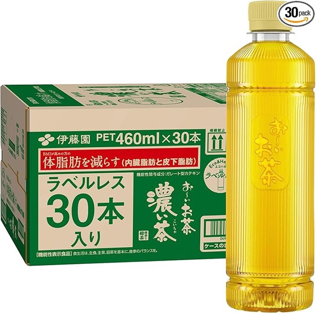 伊藤園 ラベルレス おーいお茶 濃い茶 460ml×30本