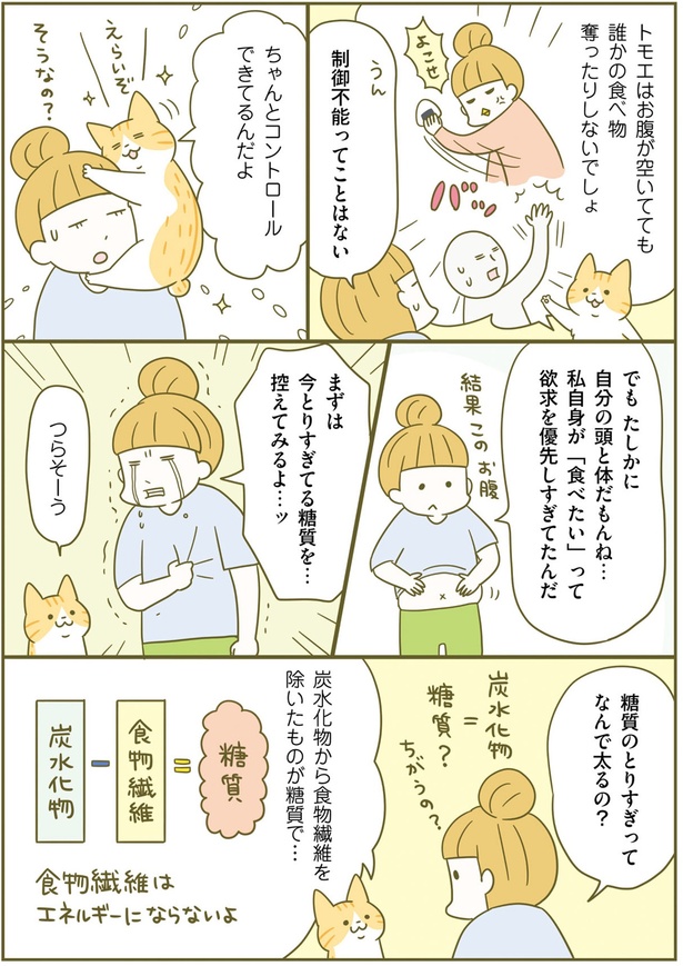 「食べたい」欲求を優先しすぎていた （C）卵山玉子／KADOKAWA