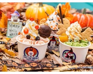 原宿で連日大行列のロールアイスクリーム専門店でハロウィンフェア開催！