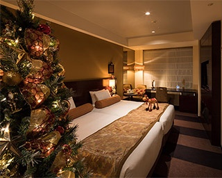 部屋がクリスマス一色に！「ホテルメトロポリタン丸の内」のデコレーションルームプラン