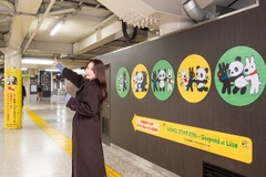 スペシャルムービーの案内が壁面に！