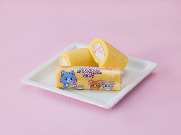 「とむとじぇりーごっこ さくらミニロール もも＆いちご」(390円)