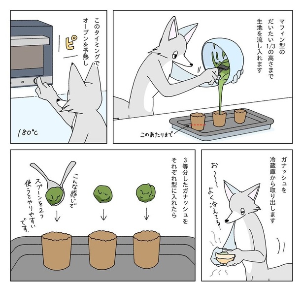 初夏の日に緑茶のフォンダンショコラを焼く話11
