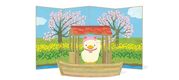 店の入り口では店長ダックがお出迎え