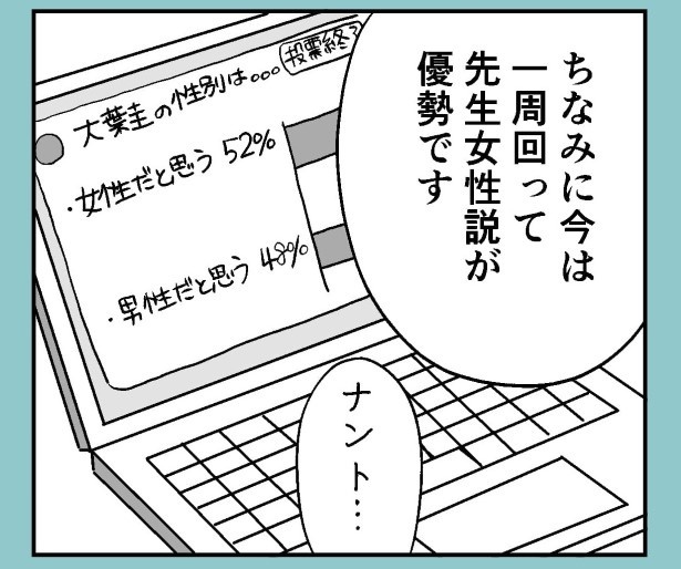 そういえば以前も女性説が優勢だった！