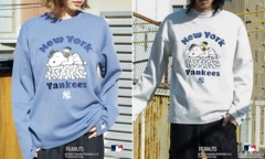 ニューヨーク・ヤンキースをモチーフにした「Tトレーナー(B柄)」(各6589円)