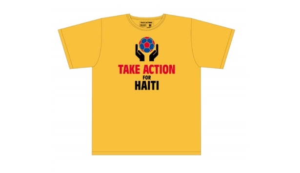 【写真】ハイチ支援のために制作されたオリジナルTシャツ