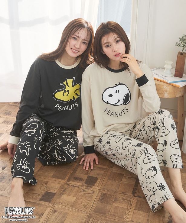 【新品・未使用】aimerfeel エメフィール　ルームウェア  スヌーピー Amazon | [エメフィール] PEANUTS スヌーピー ワッフル2 上下