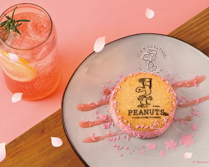 PEANUTS Cafeでお花見気分！“さくら”をイメージしたスヌーピーの限定スイーツ＆ドリンクが登場