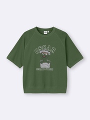 「スウェT(5分袖) Sesame Street」(1990円) カラー：DARK GREEN
