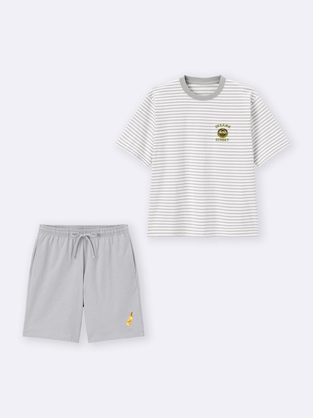 「ラウンジセット(半袖＆ショートパンツ) Sesame Street」(2990円) カラー：GRAY