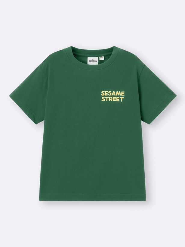 「KIDS(男女兼用)グラフィックT Sesame Street」(990円) カラー：DARK GREEN