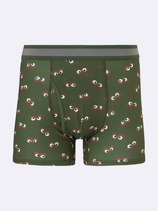 「スタイルドライボクサーパンツ Sesame Street」(590円) カラー：DARK GREEN