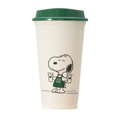 「PEANUTS リユーザブルカップ ホワイト 473ml」(800円)　