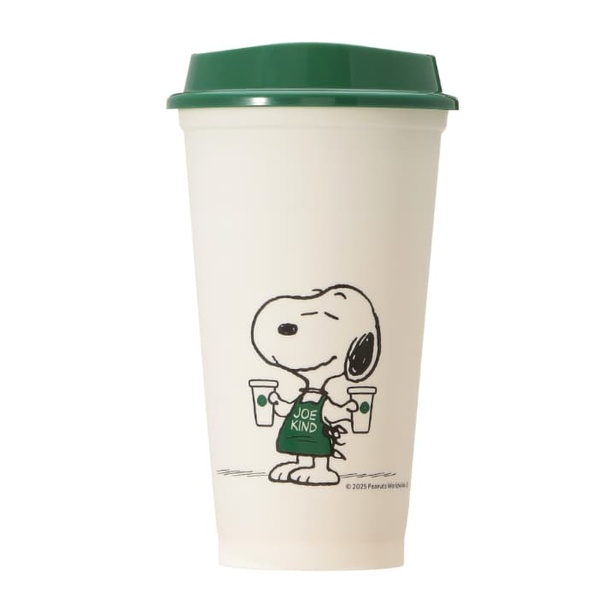 「PEANUTS リユーザブルカップ ホワイト 473ml」(800円)　