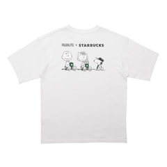 「PEANUTS Tシャツ ホワイト」(4400円)　サイズ展開：S-M, L-XL