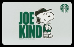 「スターバックス カード PEANUTS JOE KIND SNOOPY」※2000円以上の入金で発行可能