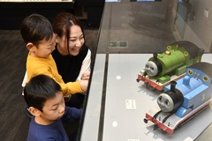 実際に撮影に使われていたトーマスとパーシーの模型