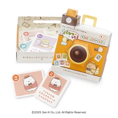 シャッターを押して遊べる組み立てカメラや3つのカード遊びを楽しめる「パシャっと！すみっコかるた」