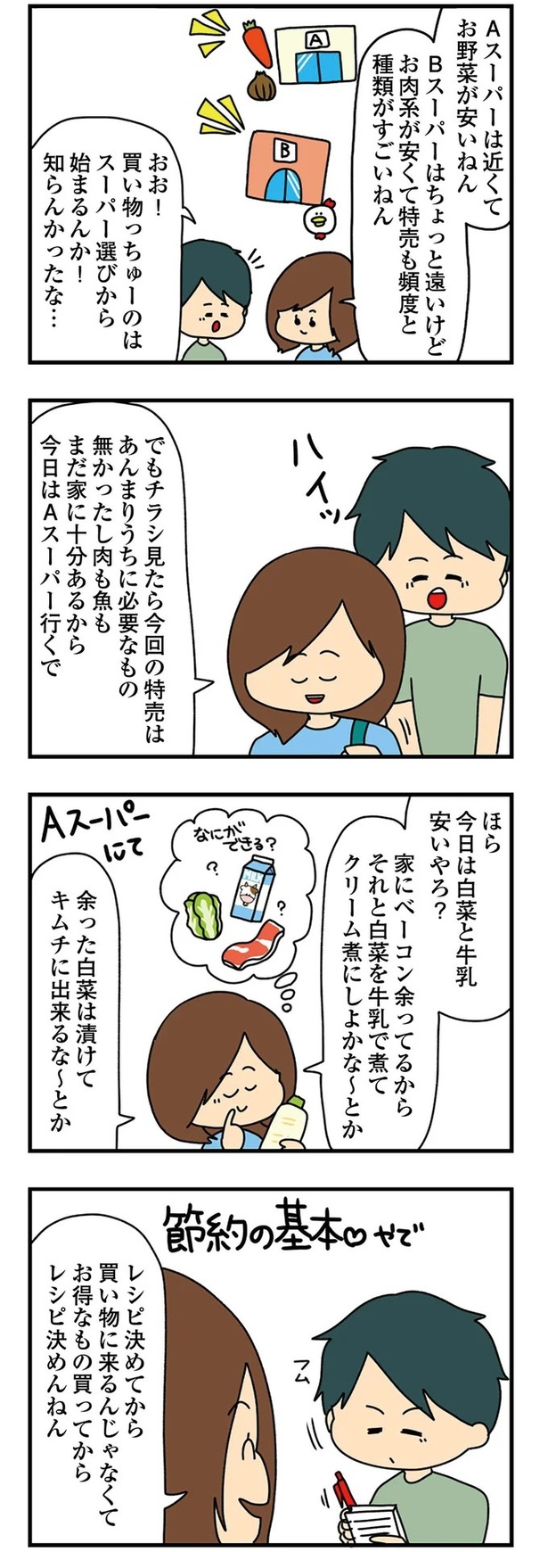 買い物っちゅーのはスーパー選びから始まるんか! (C)ぱん田ぱん太/KADOKAWA