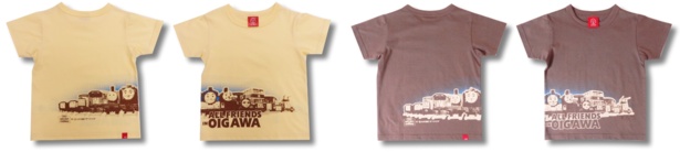 「大井川鐵道限定半袖Tシャツ きかんしゃトーマス×大井川鐵道×OJICO 2025」(4070円)カラー:グレージュ、ライトイエロー、チャコールグレー