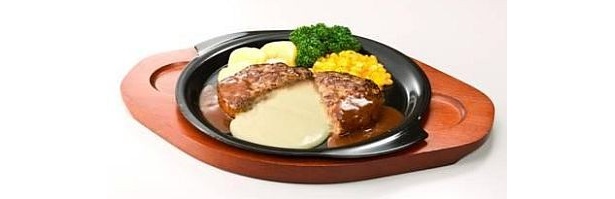 1000万食突破の人気メニュー「チーズINハンバーグ」（628円）。　※2月17日(水)〜3月17日(水)まで期間限定（523円）