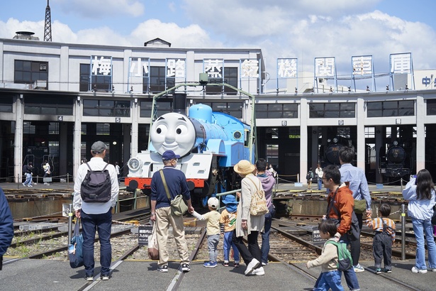 4年ぶり2度目となるトーマスの実機展示は大きな注目を集めた
