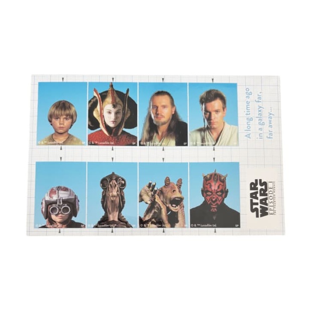 「スター・ウォーズ／EP1／証明写真風ステッカー」(各550円)
