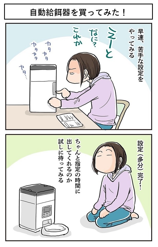 「自動給餌機を買ってみた！」1