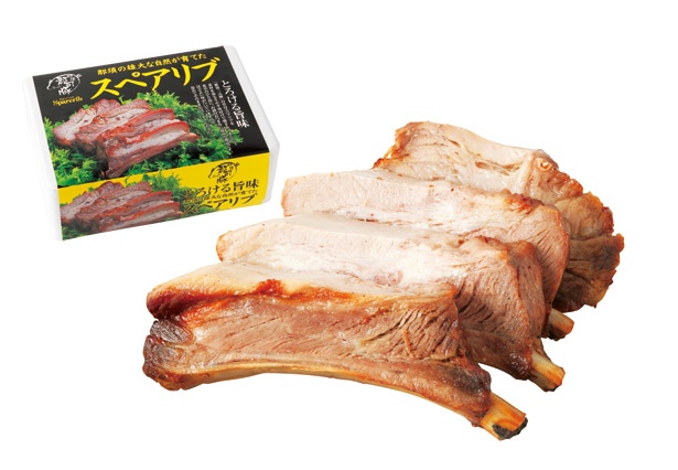 温めるだけですぐ食べられるのがうれしい「那須郡司豚(なすぐんじぶた)スペアリブ」(2646円、500g)
