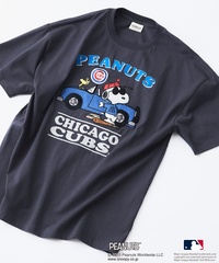 「【PEANUTS×MLB】オリジナルデザインTシャツ(シカゴ・カブス)」(大人4939円、キッズ3839円)