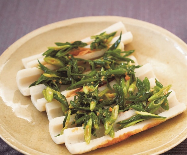 しっかり味のねぎみそがちくわと好相性「ねぎみそちくわボート」 レシピ考案／新谷友里江　撮影／邑口京一郎