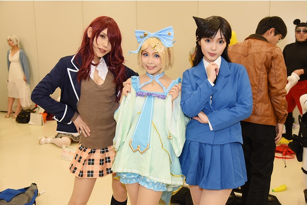 左より「食戟のソーマ」の小林竜胆(ゆづきさん)、ボーカロイドの鏡音リン(ろきさん)、「名探偵コナン」の毛利蘭(もころすさん)