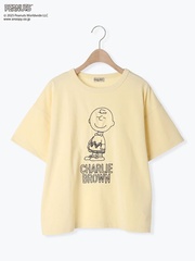 「【PEANUTS×Samansa Mos2】ぽこぽこ刺繍Tee(イエロー)」(3850円)