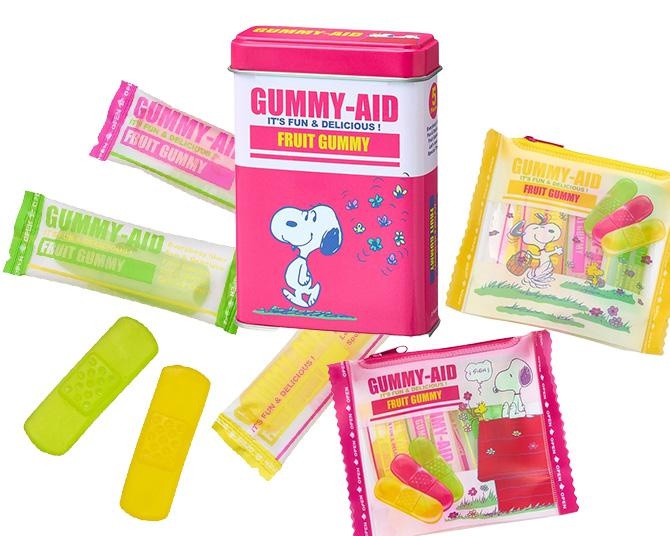 スヌーピーパッケージのグミエイドがPLAZAとMINiPLAで限定販売！話題の“まるで絆創膏”なお菓子に注目