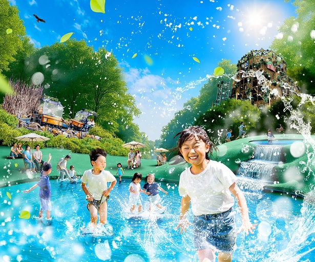 「森のせせらぎ」では、夏休み限定イベント「森のわくわくスプラッシュサマー」を開催