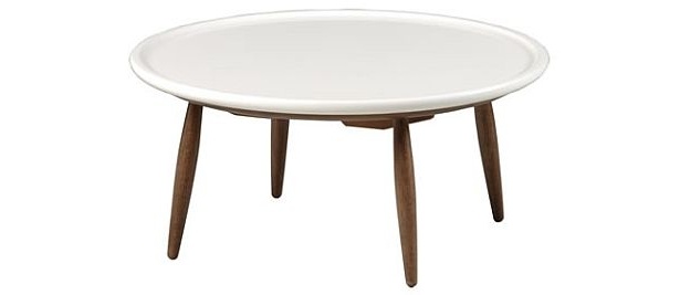 ちゃぶ台とは違うオシャレな円形こたつ「ホワイト こたつテーブル 丸」（4万1250円）