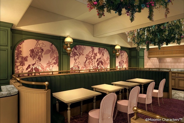 ムーミンの物語の中にいるような店内の雰囲気