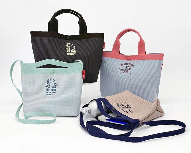 スヌーピーのヴィンテージアートをあしらった「ROOTOTE」のニットバッグ“ルフル”は配色が神！シンプルコーデの差し色に
