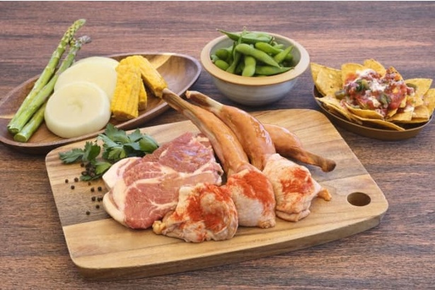 豚肉と鶏肉がメインのベーシックなプラン「スタンダードBBQプラン」