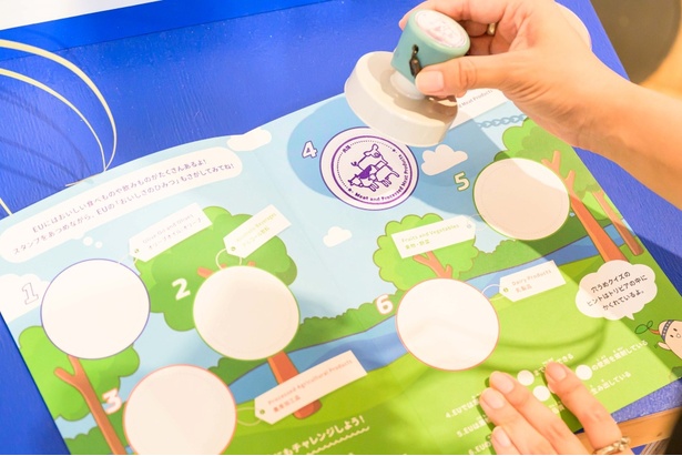 EUの特産品がスタンプになっている